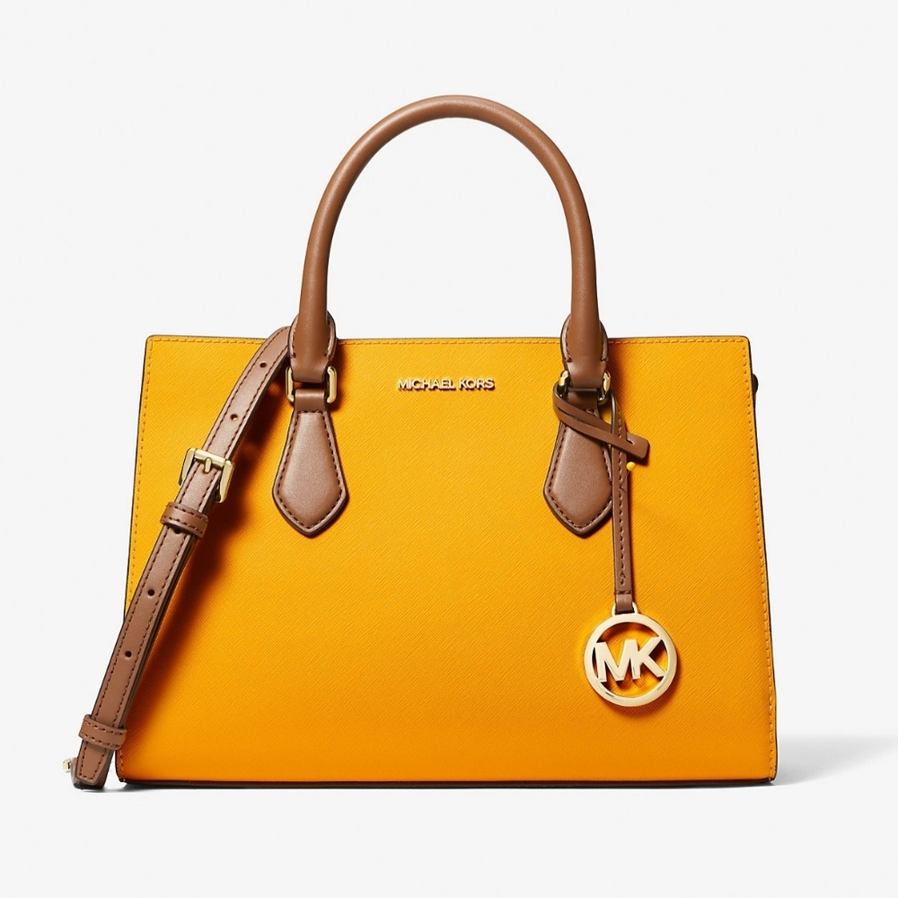Michael Kors Sheila Satchel in Jasmine Yellow Multi